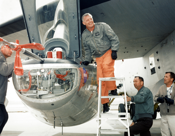 Space History Photo: Pilot Milt Thompson and the M2-F2 Lifting Body